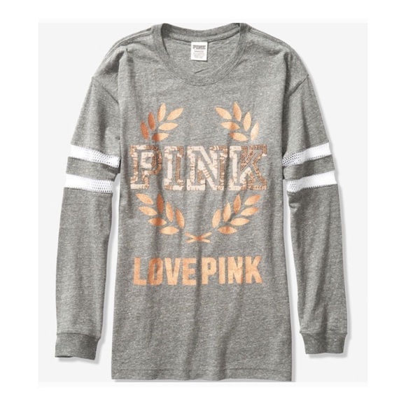 PINK Sequin Long Sleeve Mesh - Picture 3 of 5